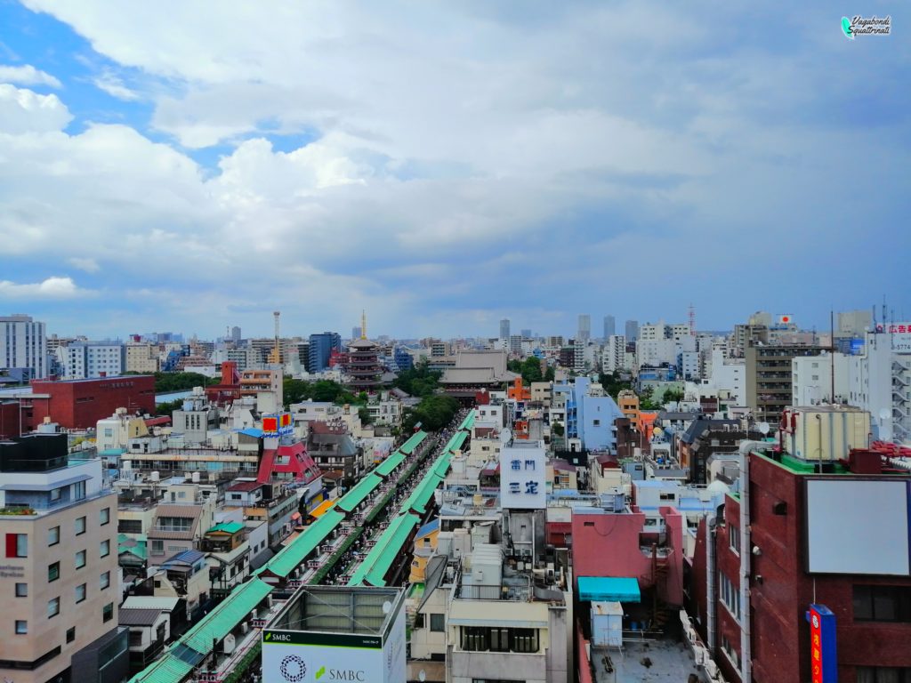 nakamise dori dall'alto diario di viaggio a tokyo