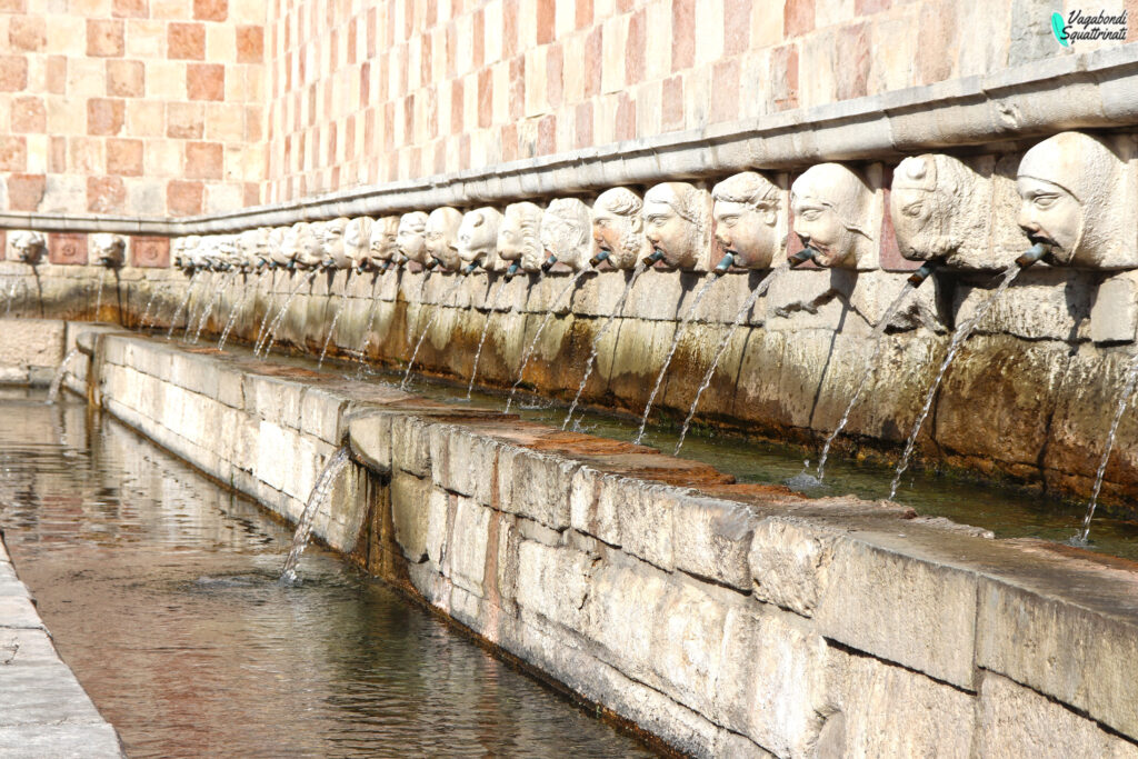 fontana delle 99 cannelle un giorno a l'aquila